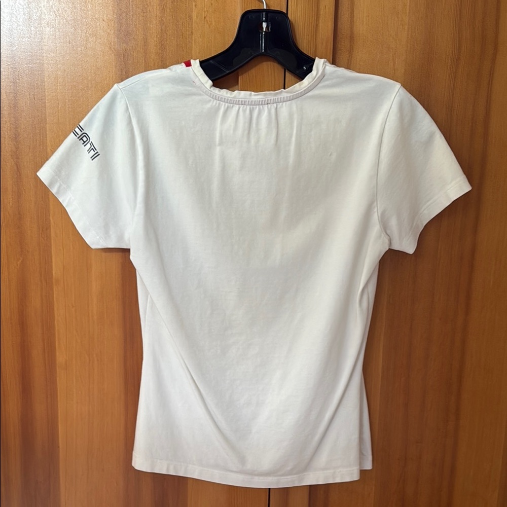 Ducati White Polo T-Shirt with Red Accents - Picture 2 of 2